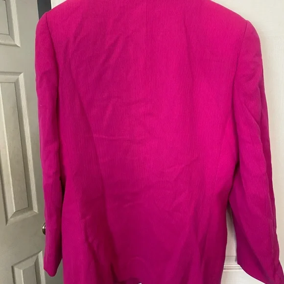 Evan Picone fuschia pink zip up blazer size 14 - Picture 2 of 2